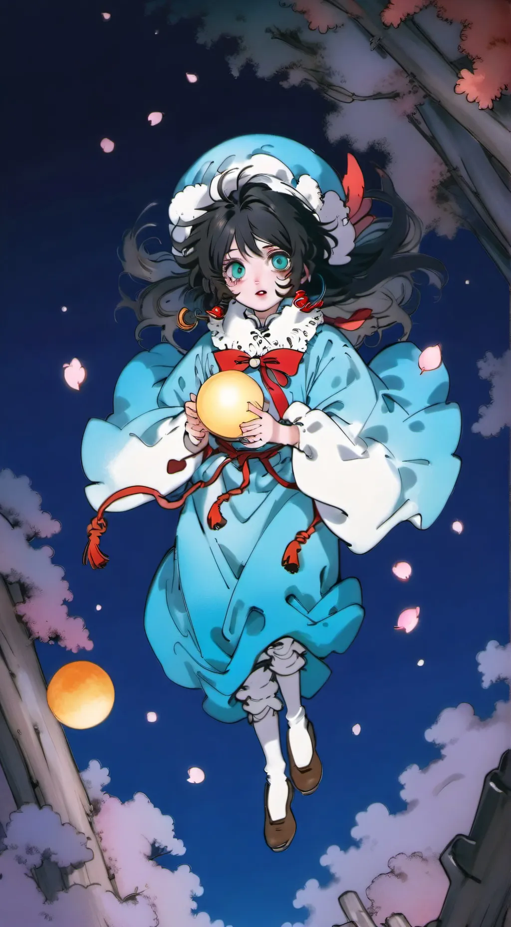 ai character: manoir hantée background