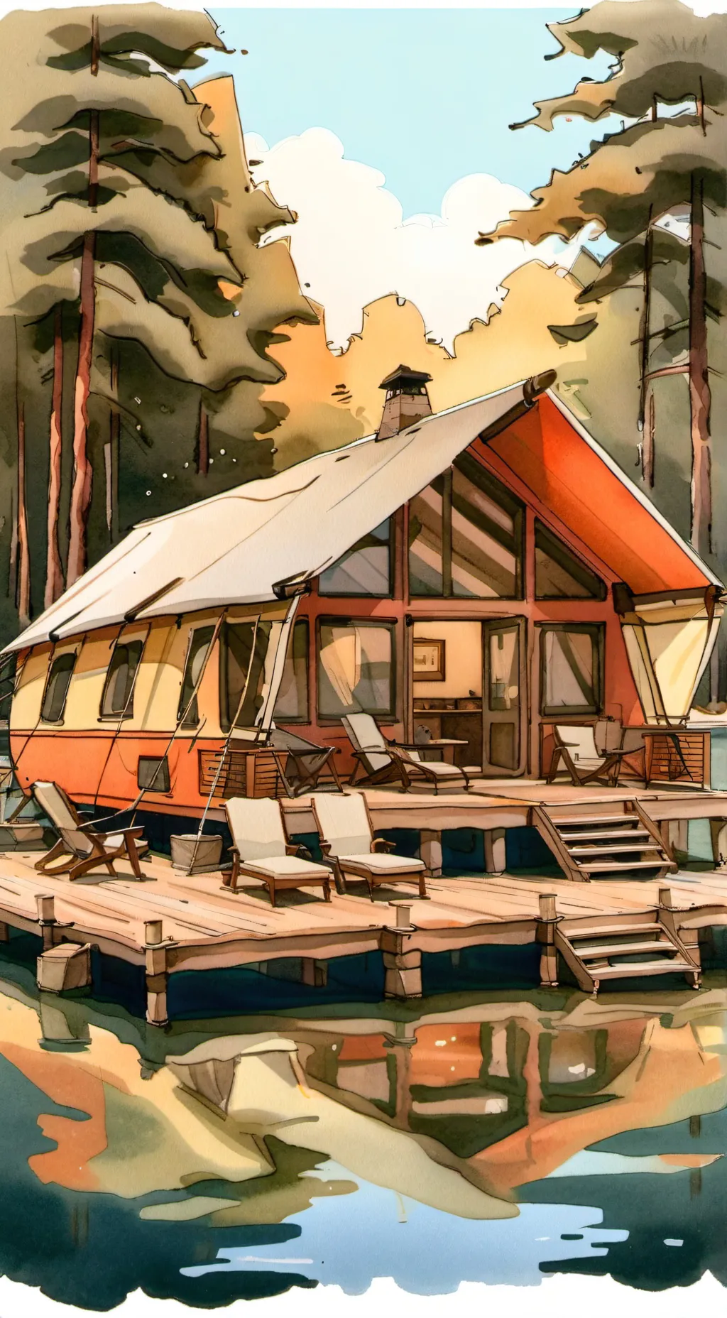 ai character: Camp boy and girls background