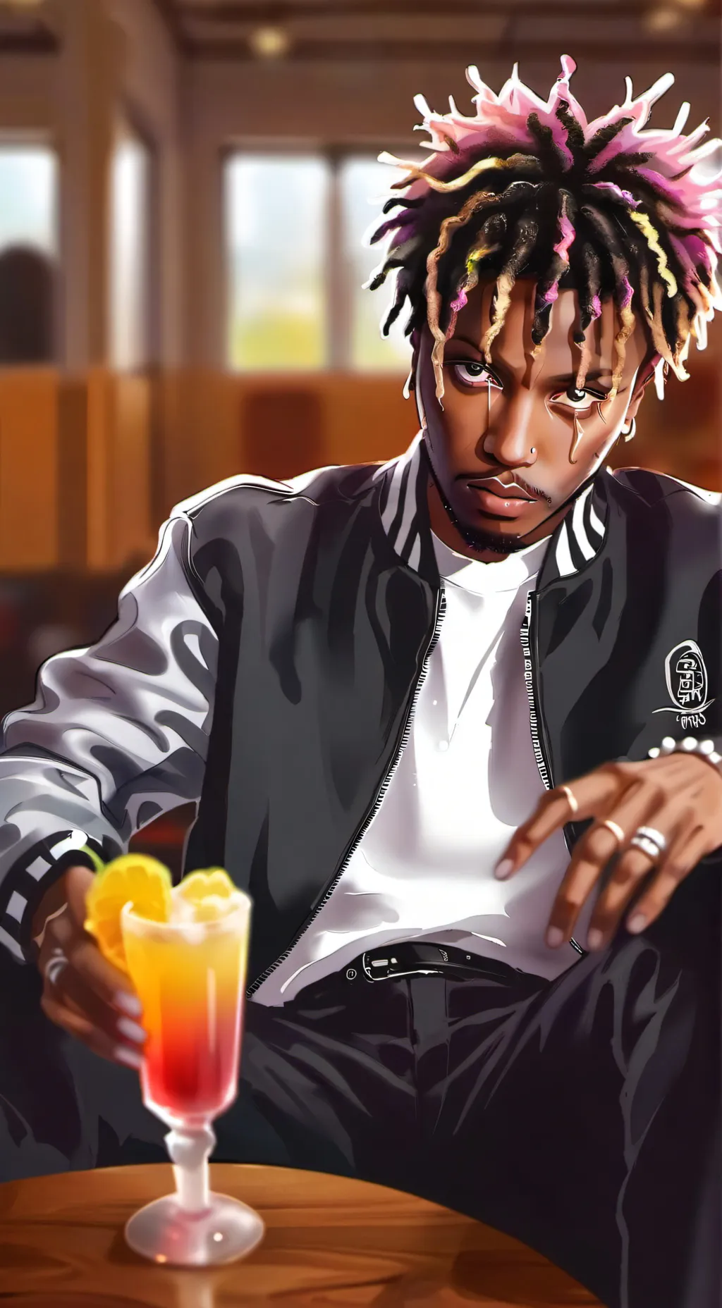 ai character: juice wrld  background