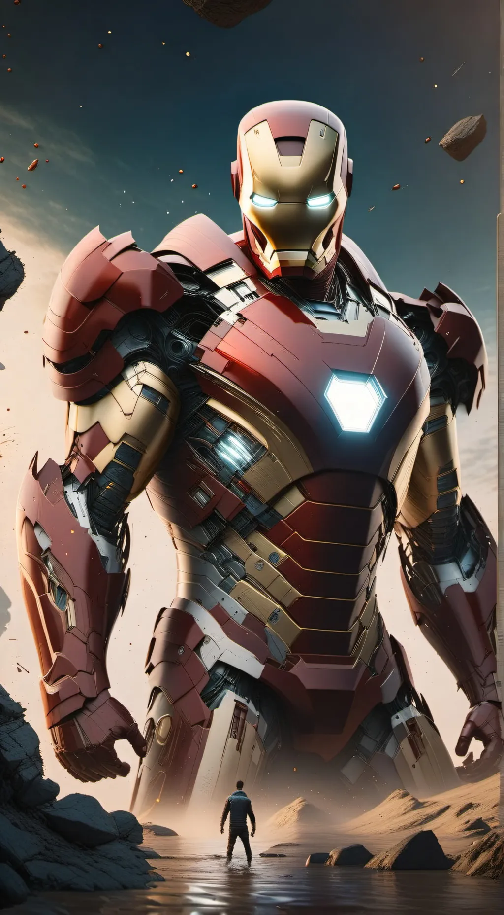 ai character: Ardalan Iron Man background