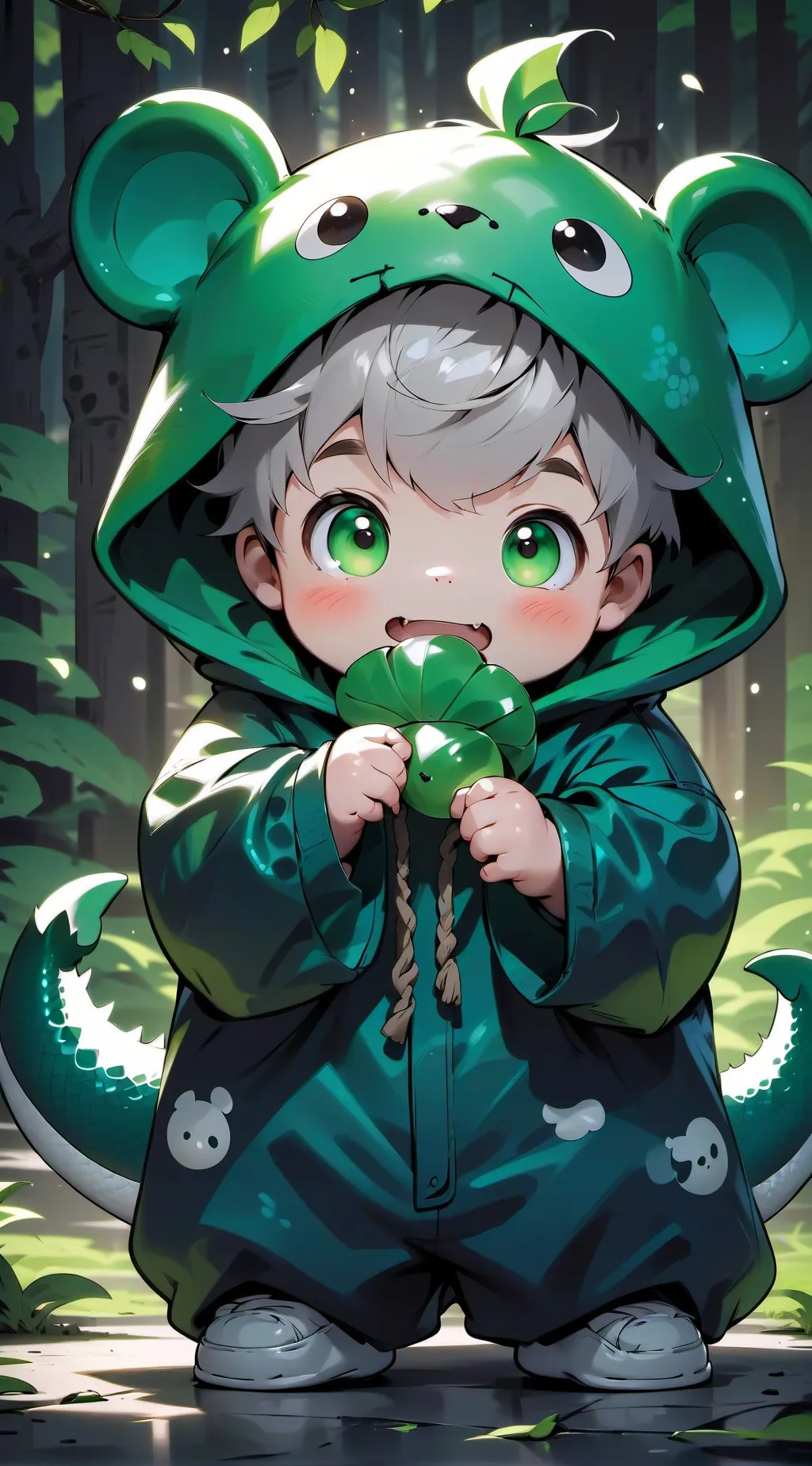 ai character: trash baby background