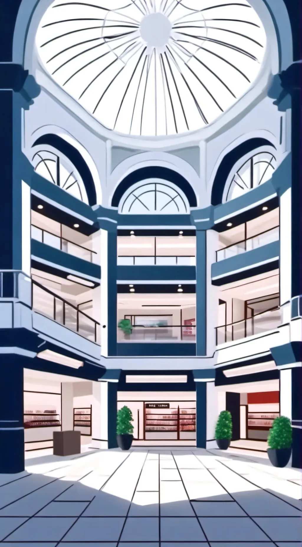 ai character: Shopping Centre OC background