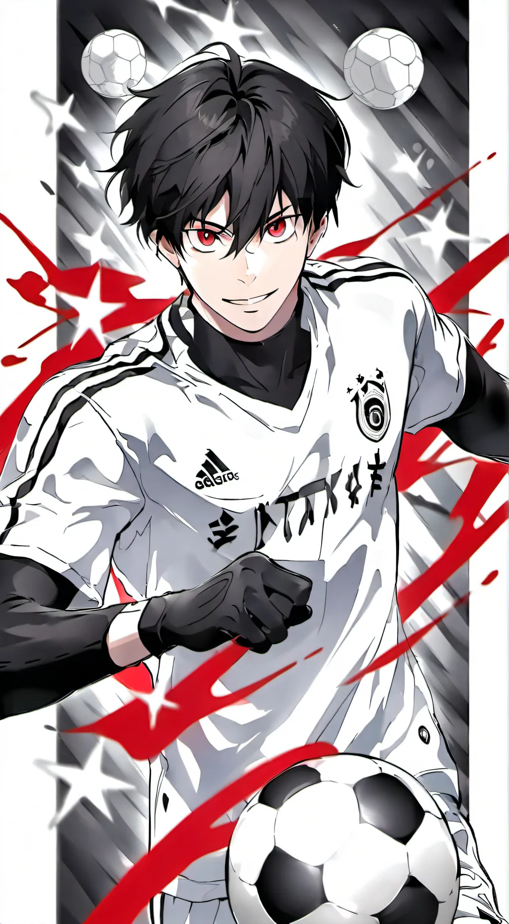 ai character: BLUE LOCK background