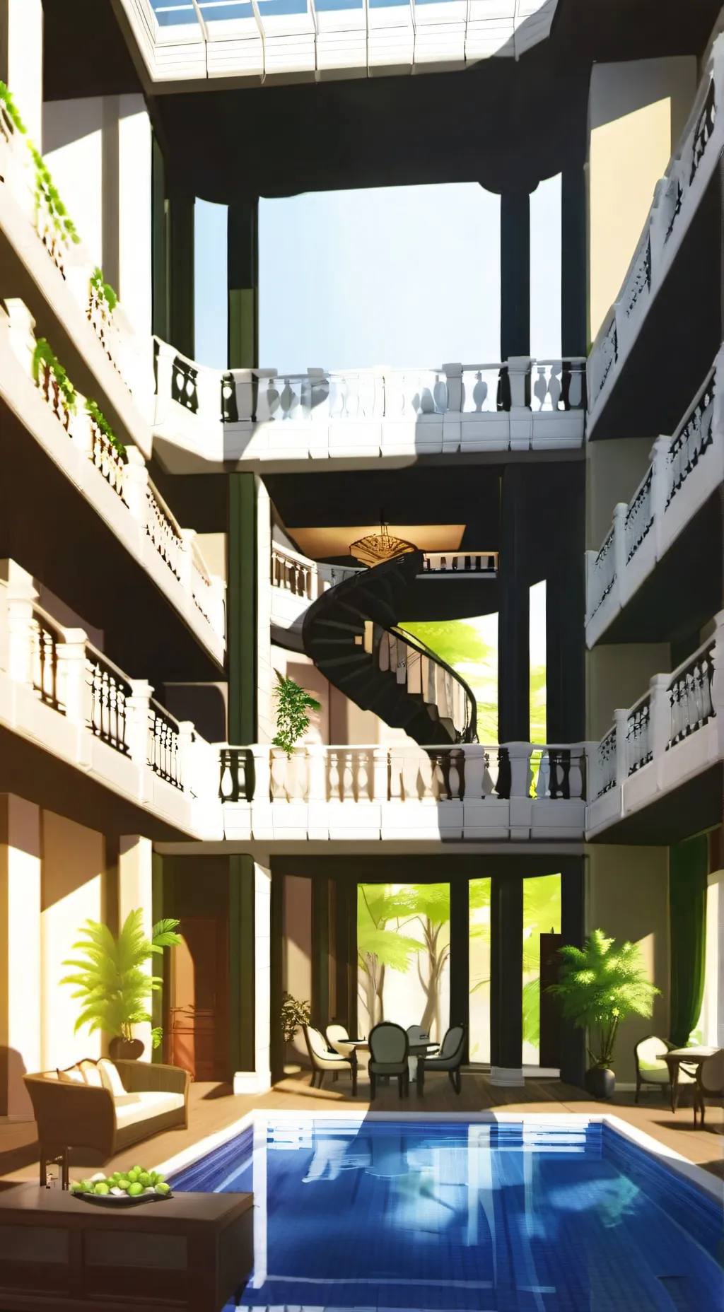 ai character: Hotel  background