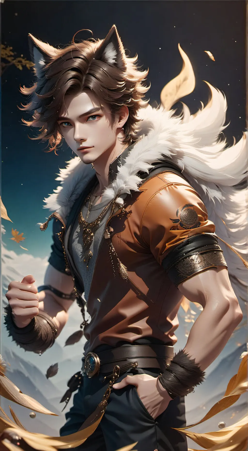 ai character: Leon background