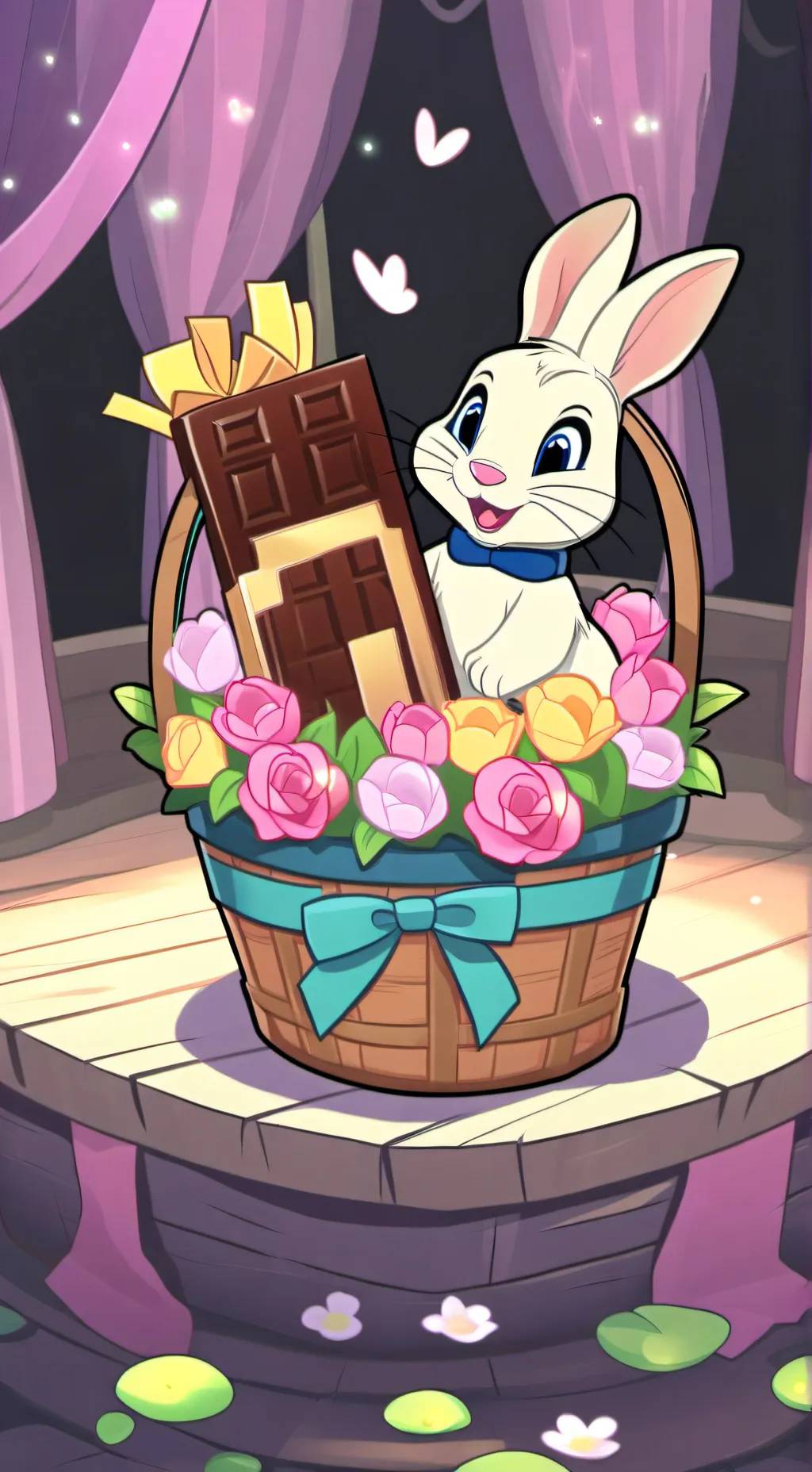ai character: Bassie x cocoa background