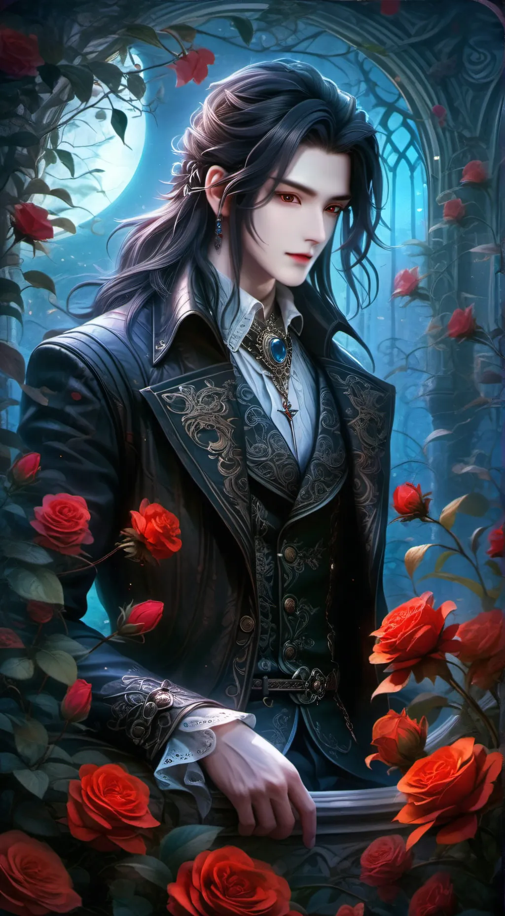 ai character: Hollow background