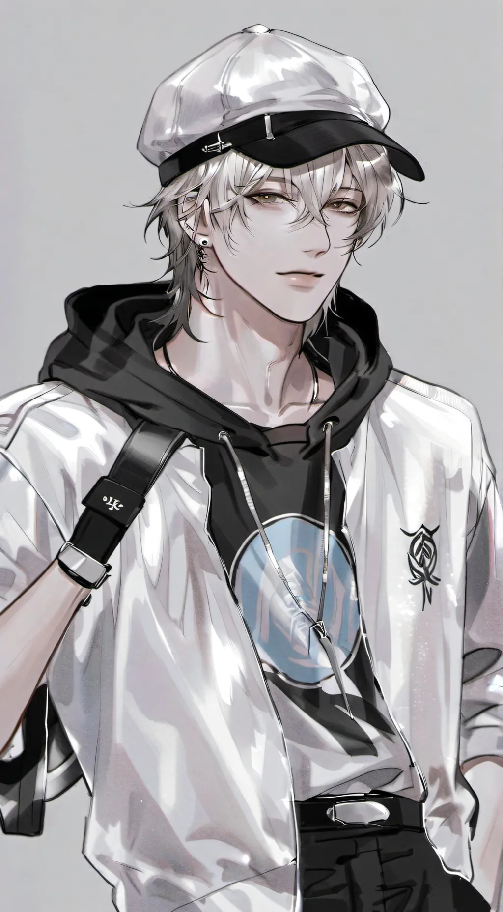 ai character: Elias Grey background