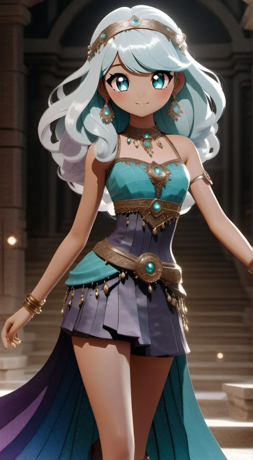 ai character: Sliver dancer background