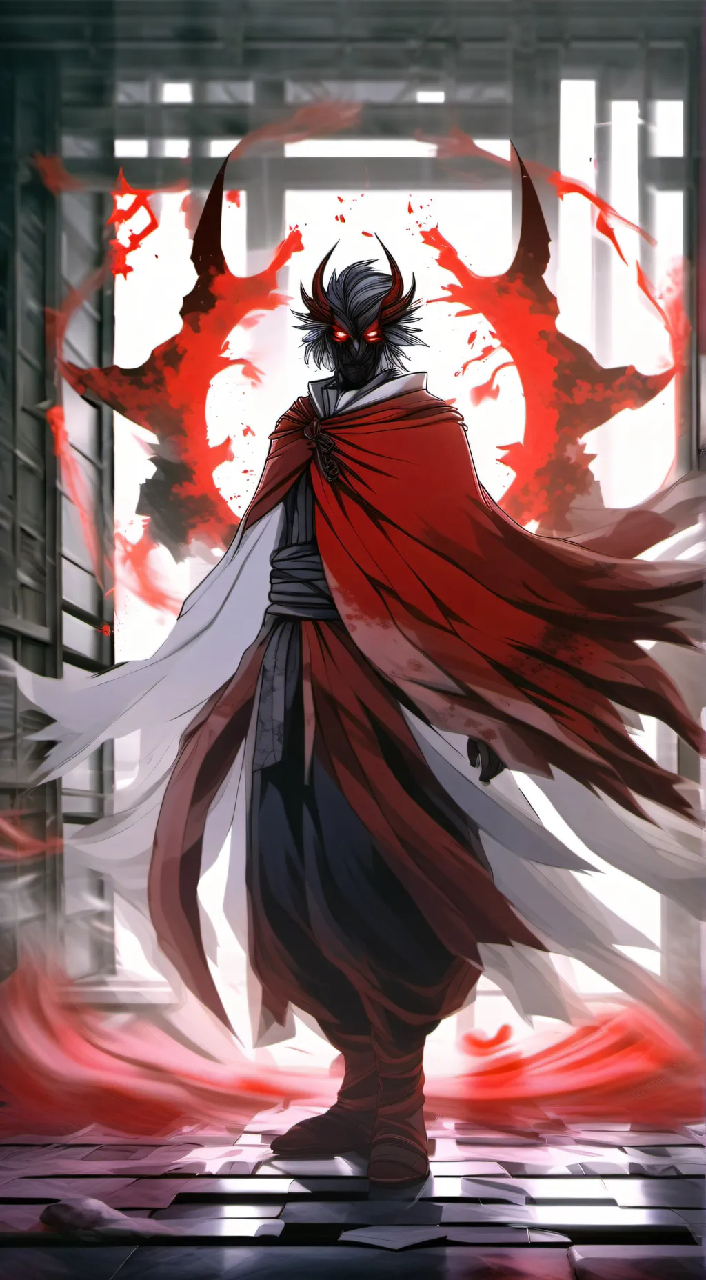 ai character: Red light  background