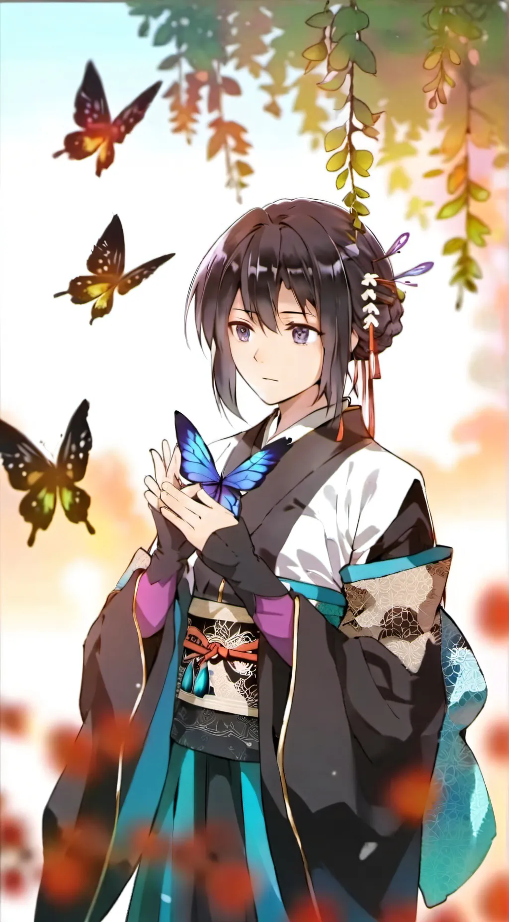 ai character: shinobu x tomioka background