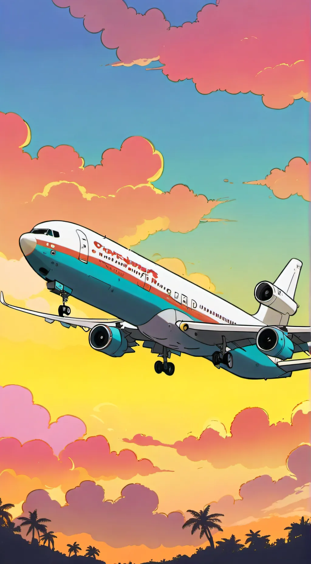 ai character: DC-10 x A380~ background