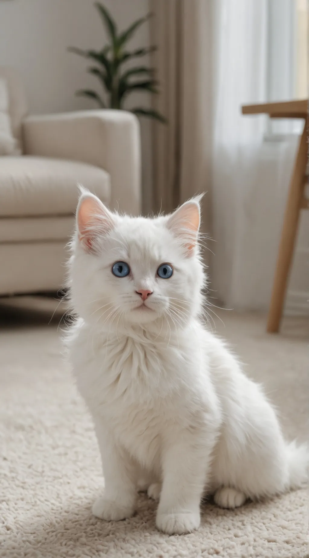 ai character: Cute kitten background