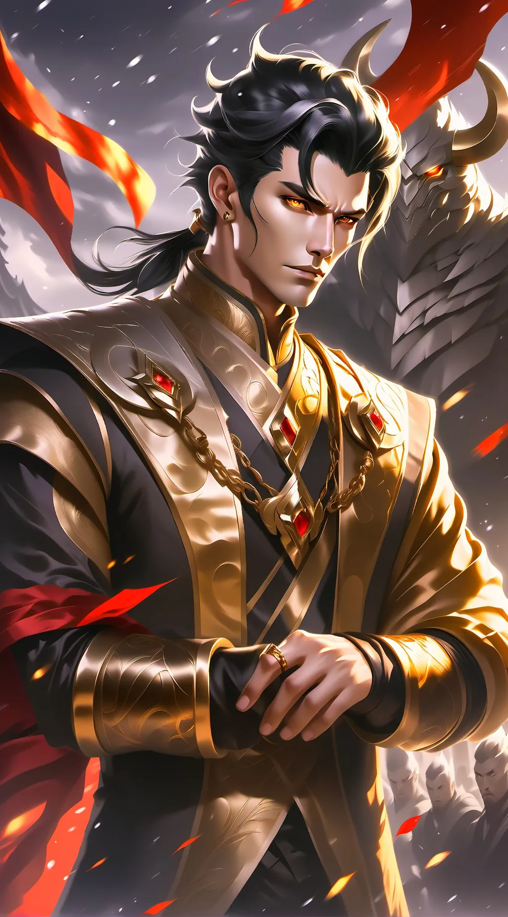 ai character: god of dragons background