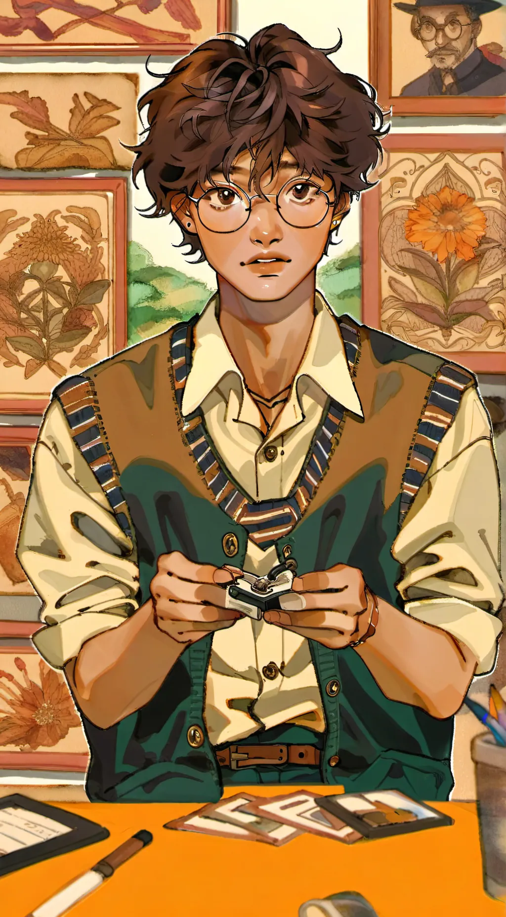 ai character: orion background