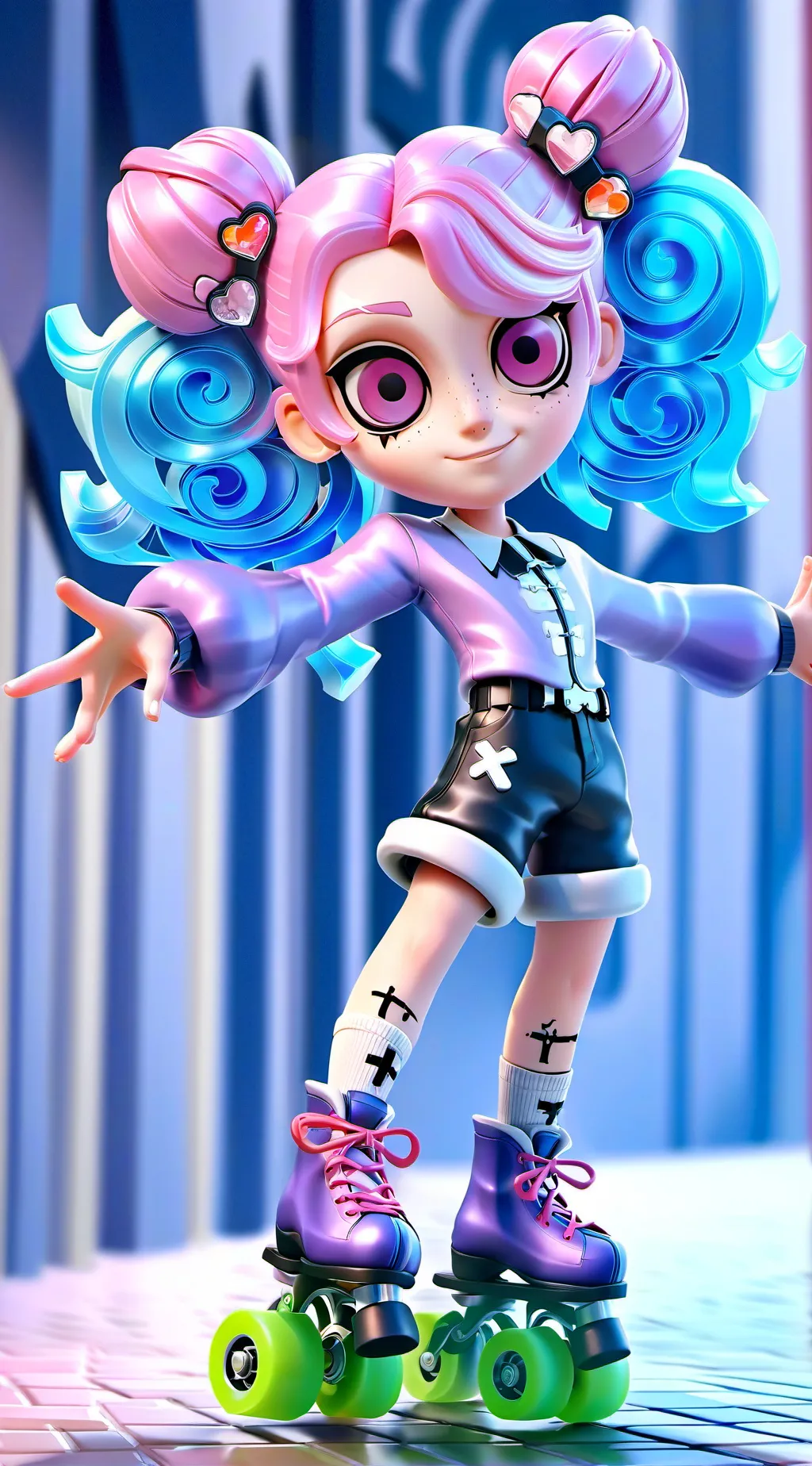 ai character: Rainbow pride background