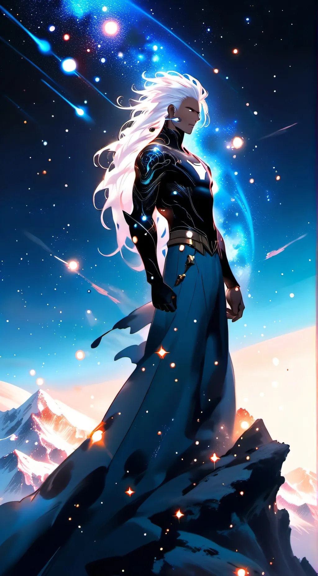 ai character: mhaxgarou cosmico background