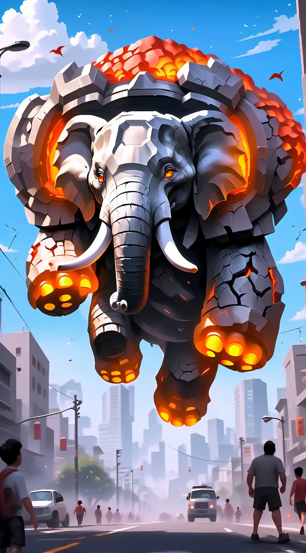 ai character: Lavanto elefanto background