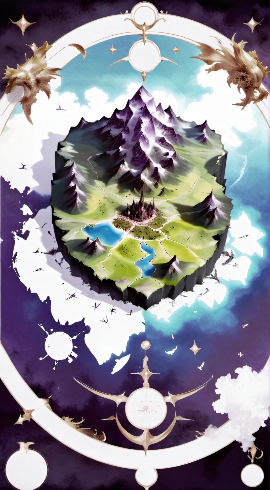 ai character: Dark magic world background