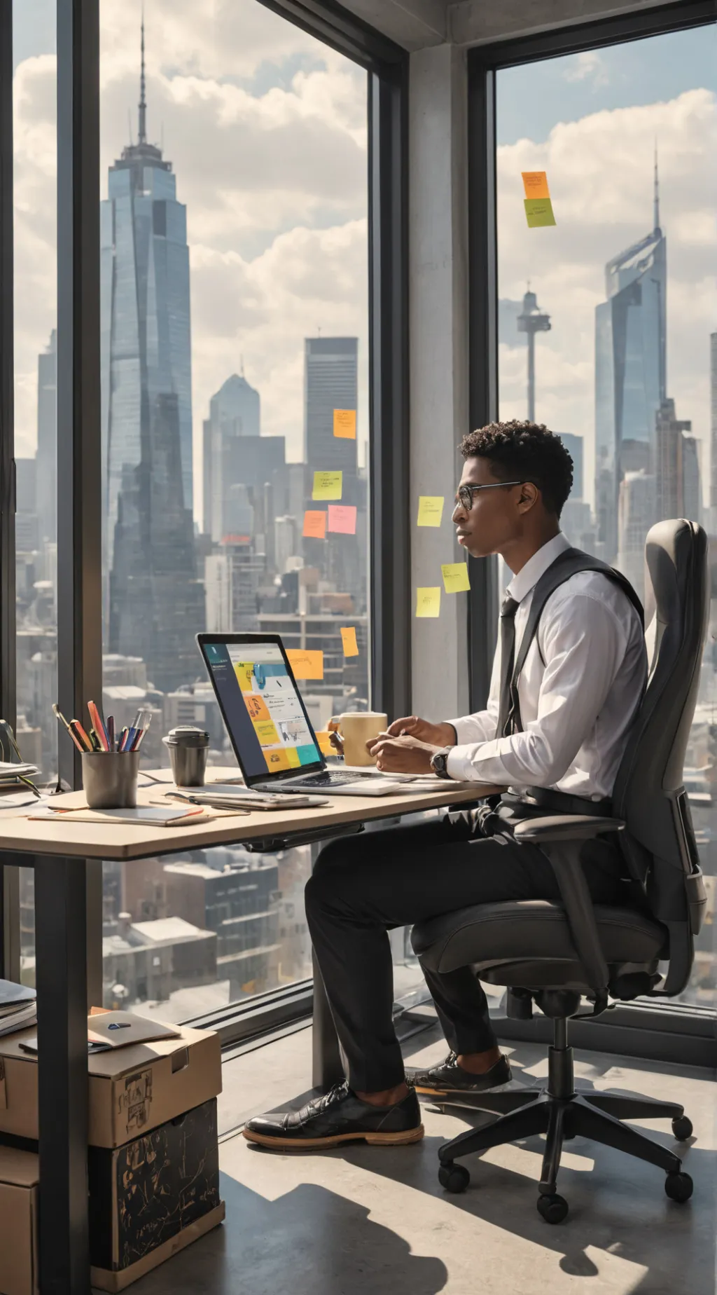 ai character: RideShare Tycoon background