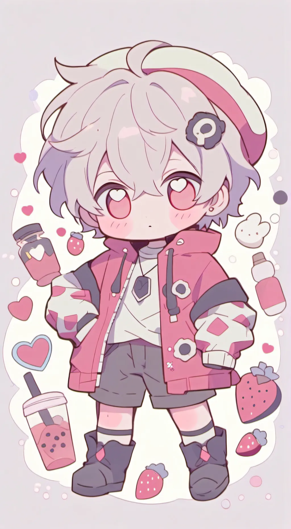 ai character: hes q gurl background