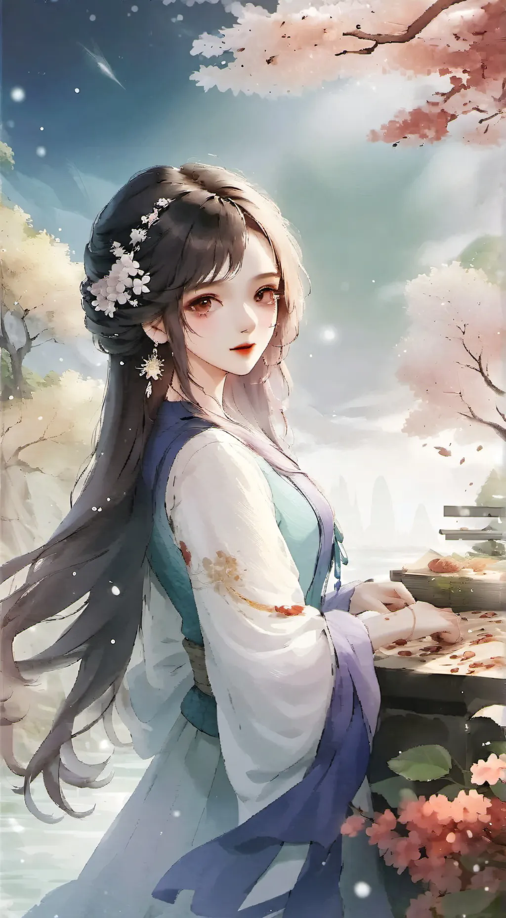 ai character: Flo background