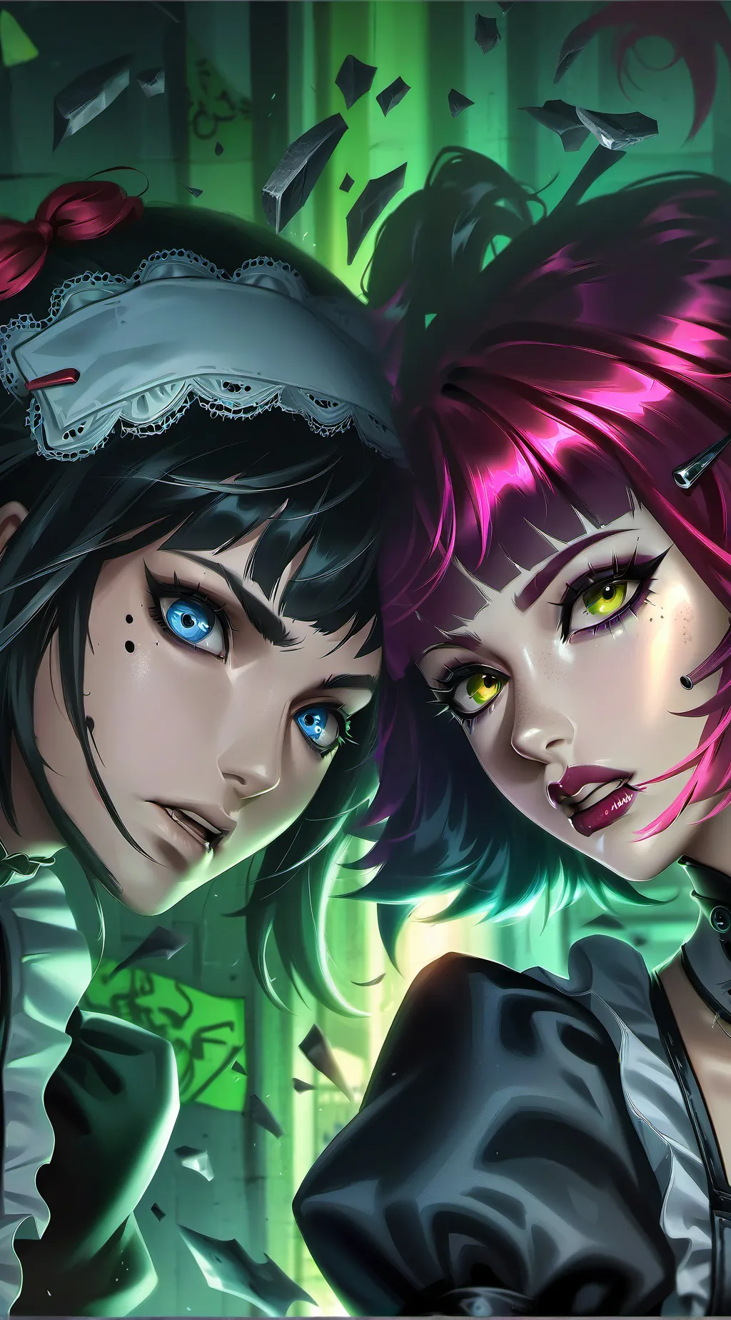 ai character: Emily and Amber background