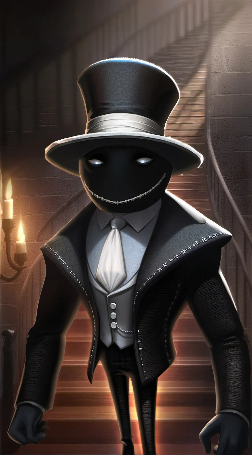 ai character: Black but not evil background