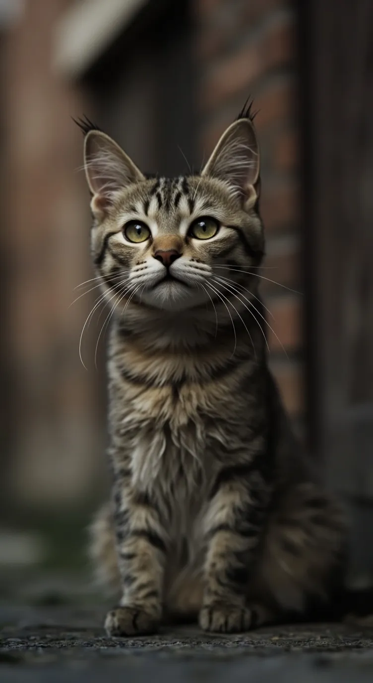 ai character: poor cat background