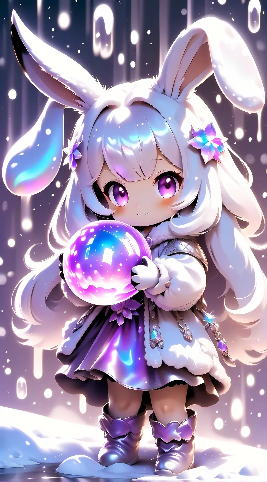 ai character: ~❄snowball❄~ background
