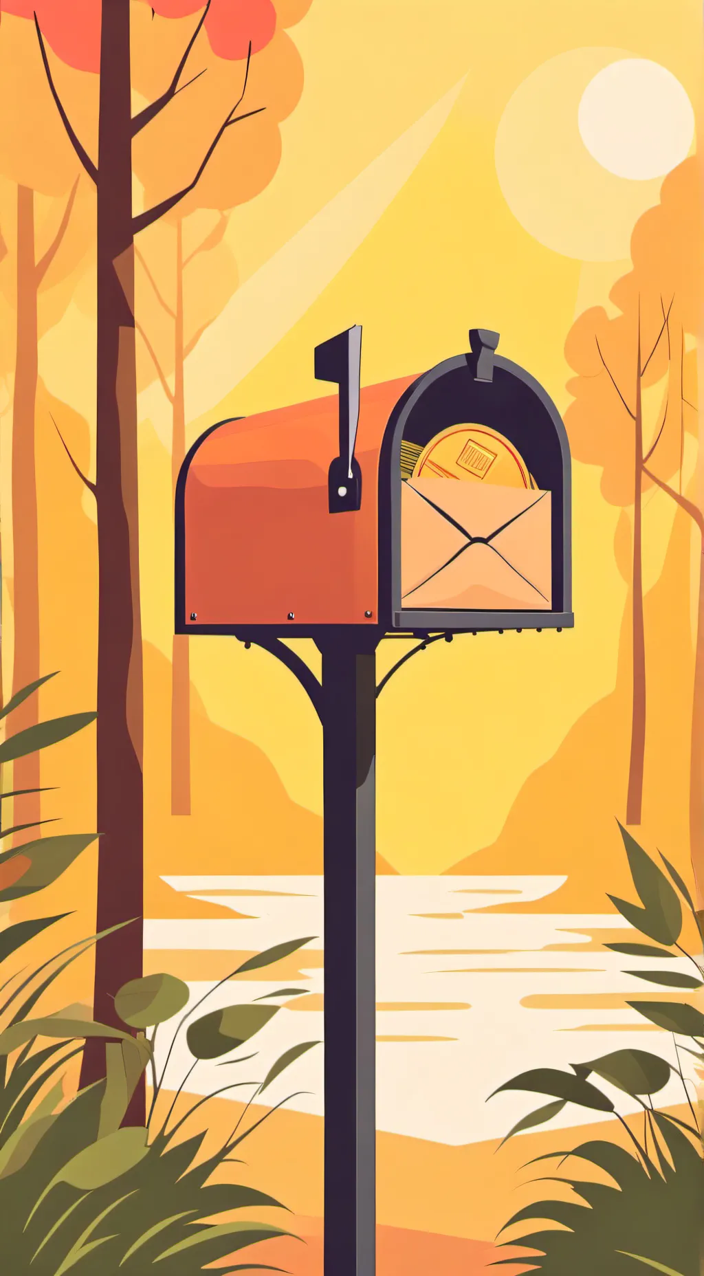 ai character: Mailbox background