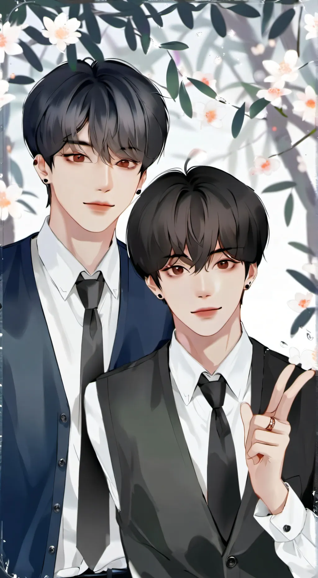 ai character: Jimin jungkook n V background