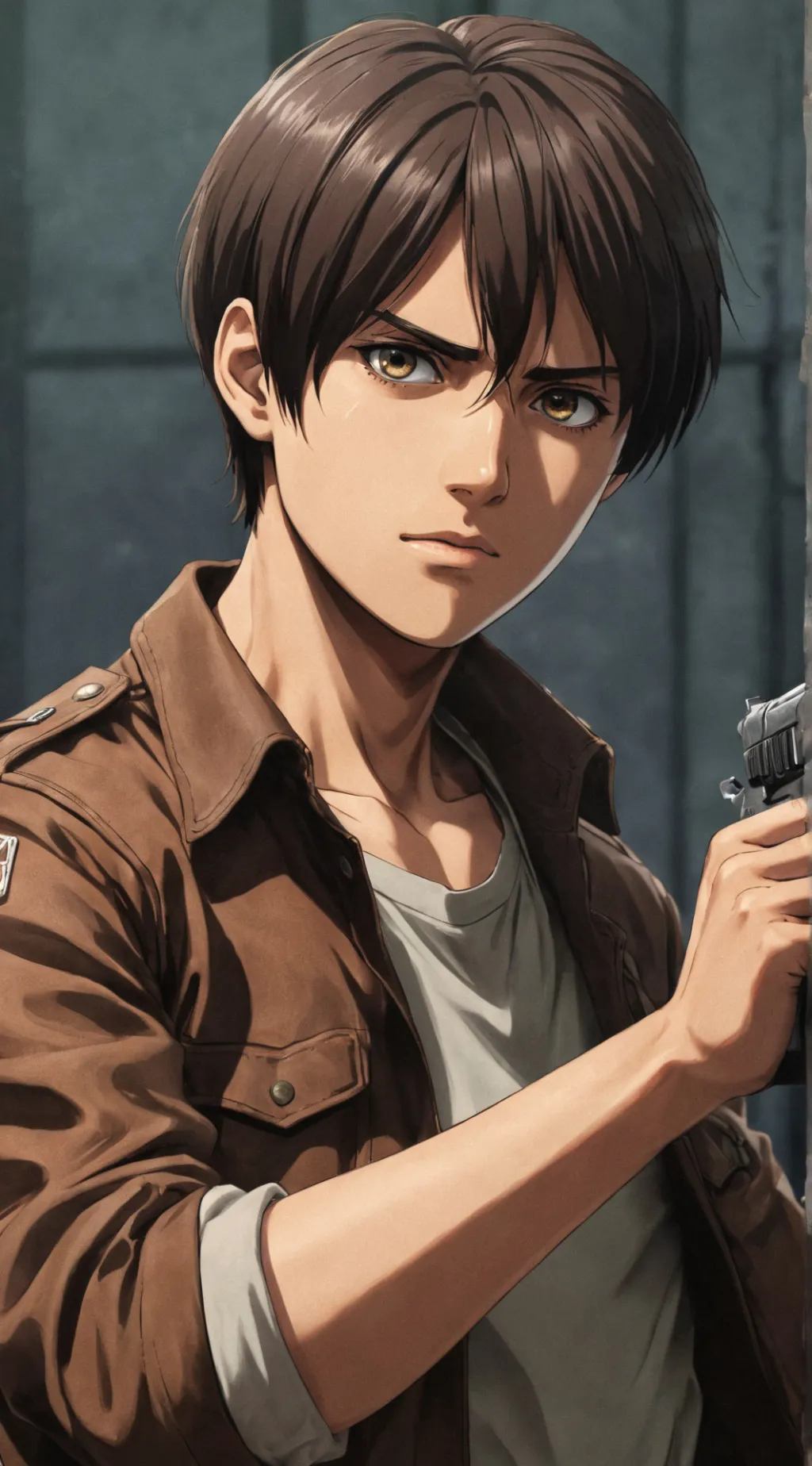 ai character: Eren Jaeger  background