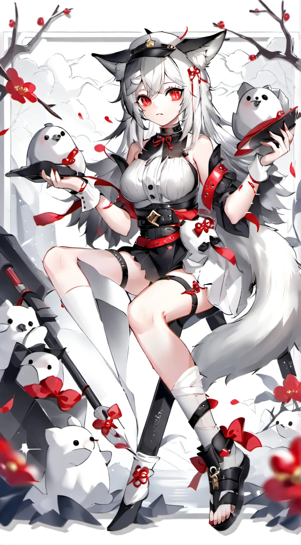 ai character: Cat :3 background