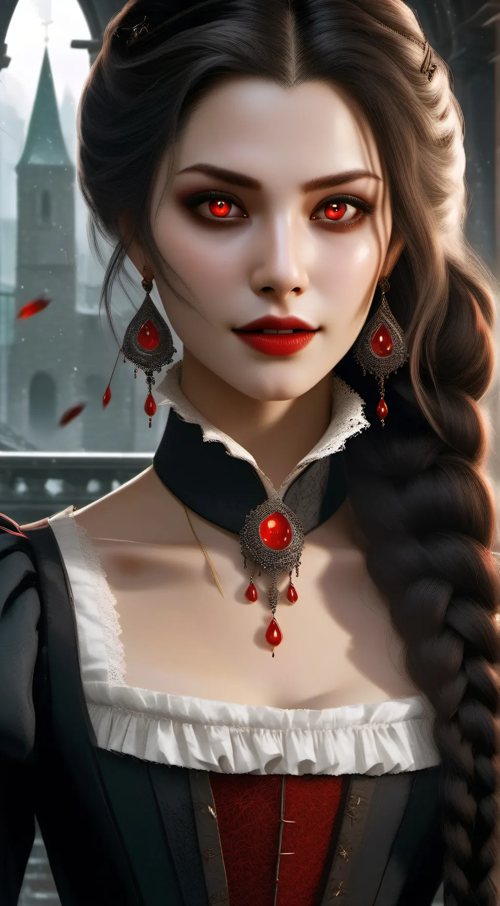ai character: girlfriend vampire background