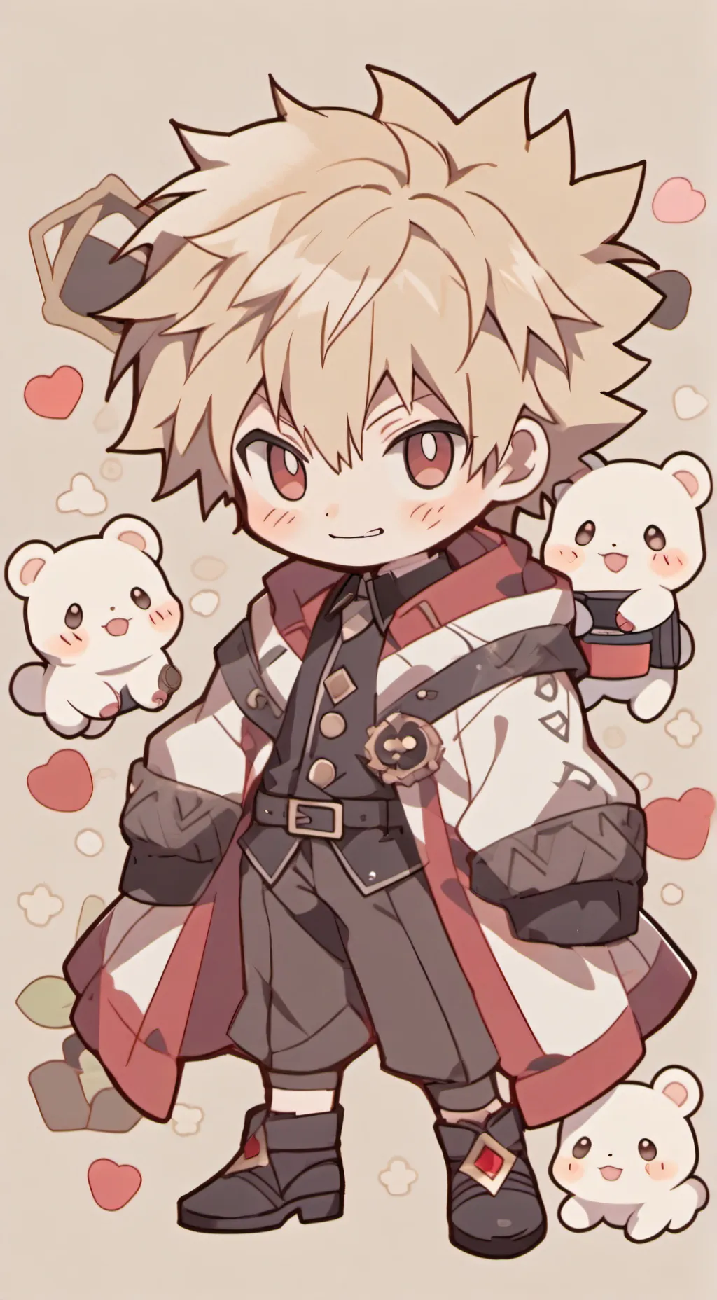 ai character: Katsuki Bakugo background
