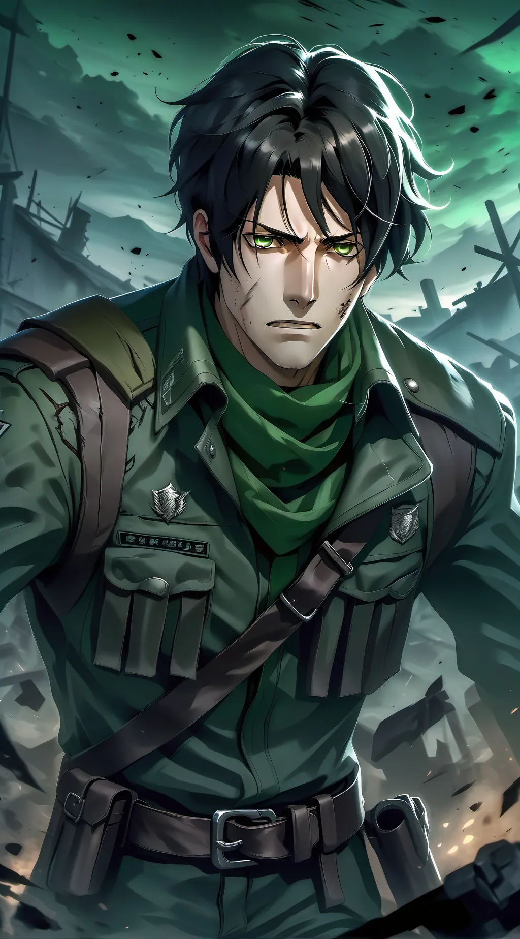 ai character: Eren Jäger background