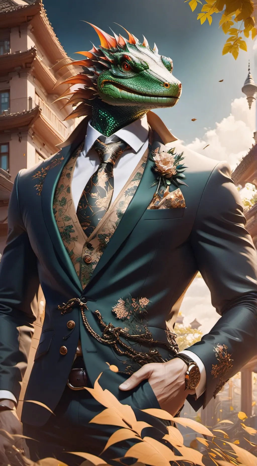 ai character: Lizard Govenor background