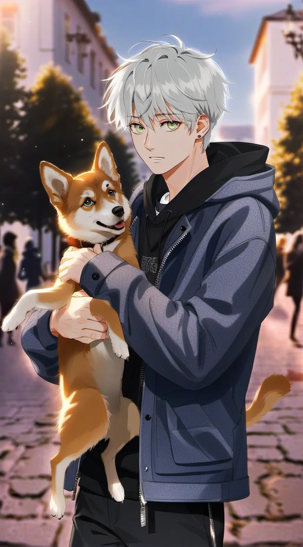 ai character: Nick🐶🌳🎧 background