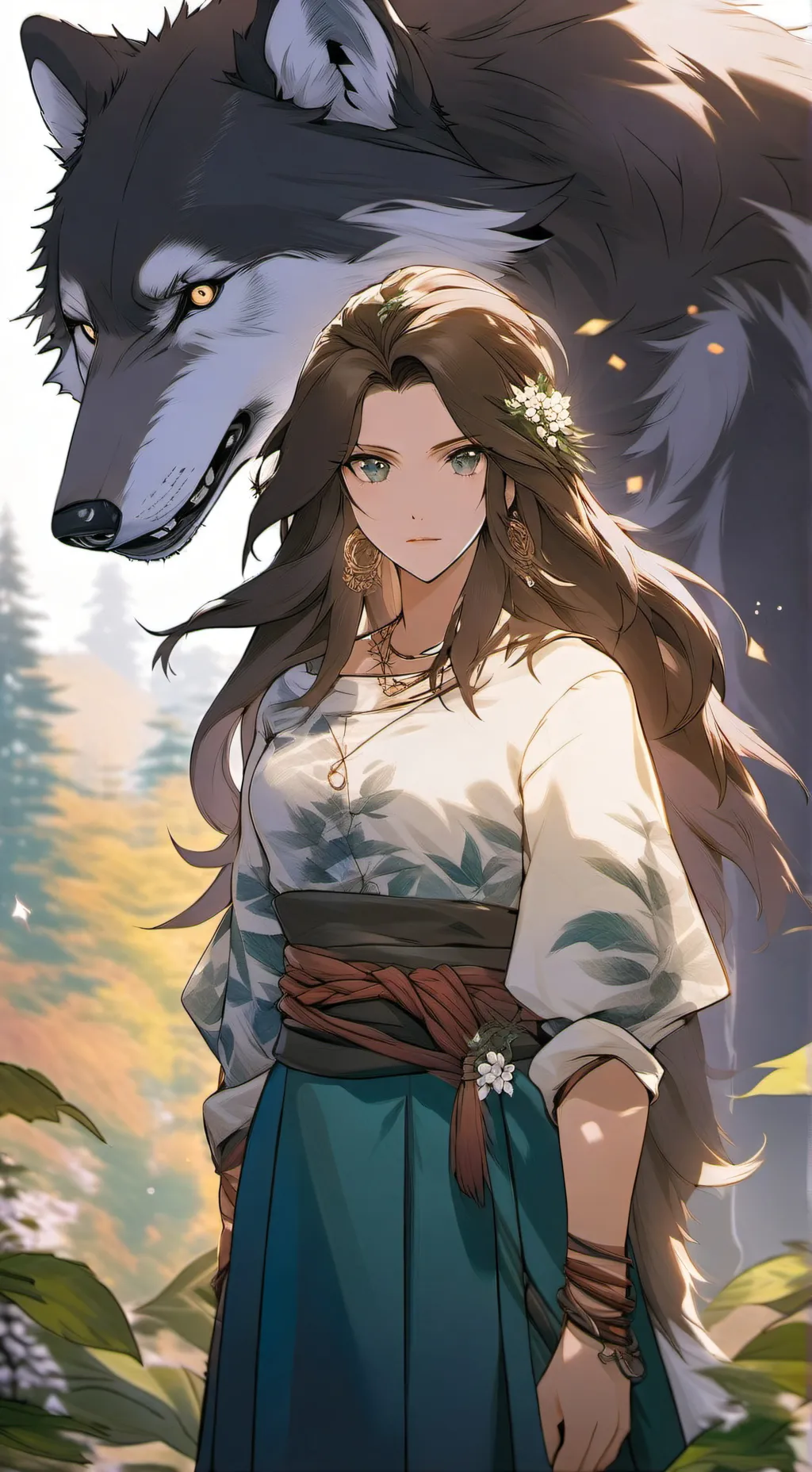 ai character: werewolf mother  background