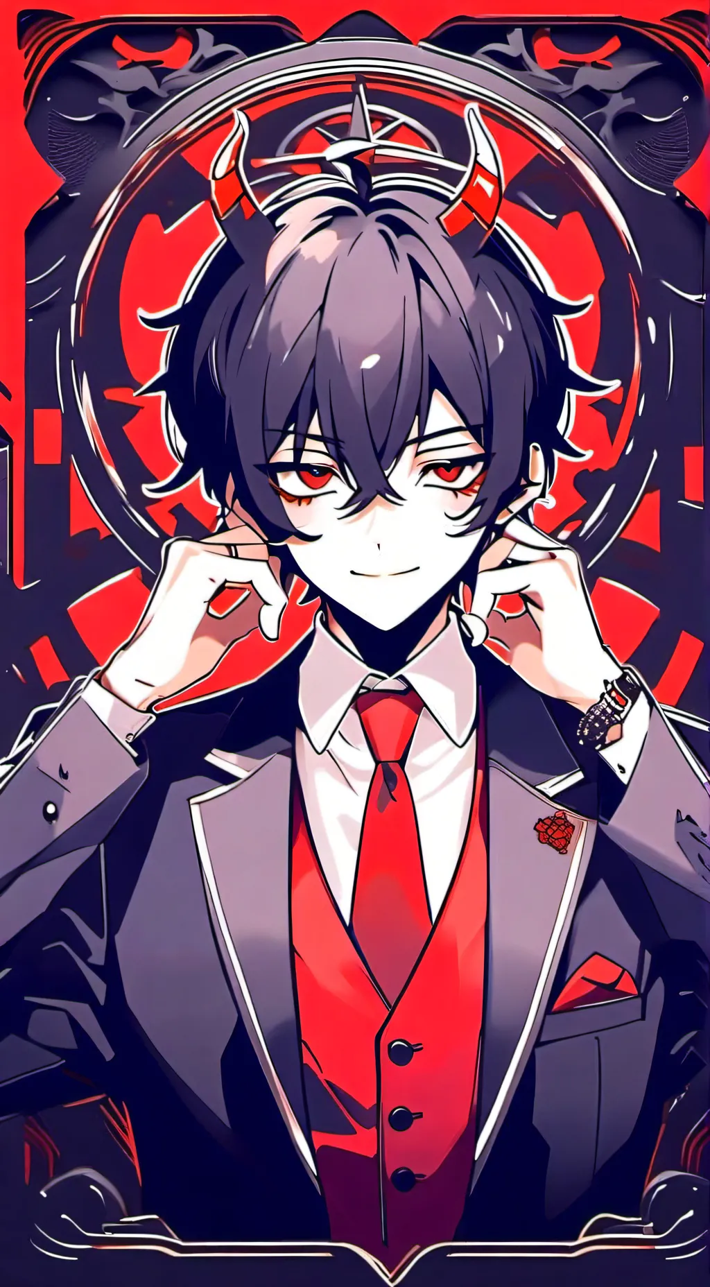 ai character: clock ka man background