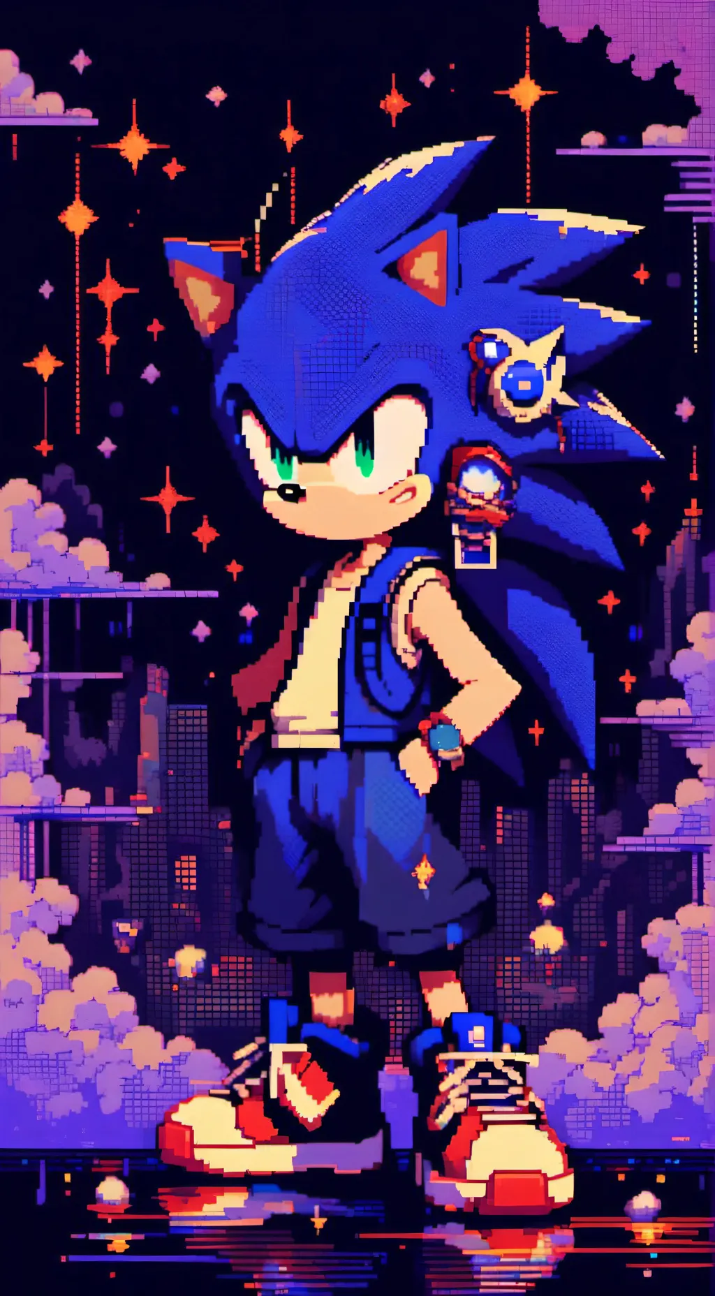 ai character: Sonic (in heat) background