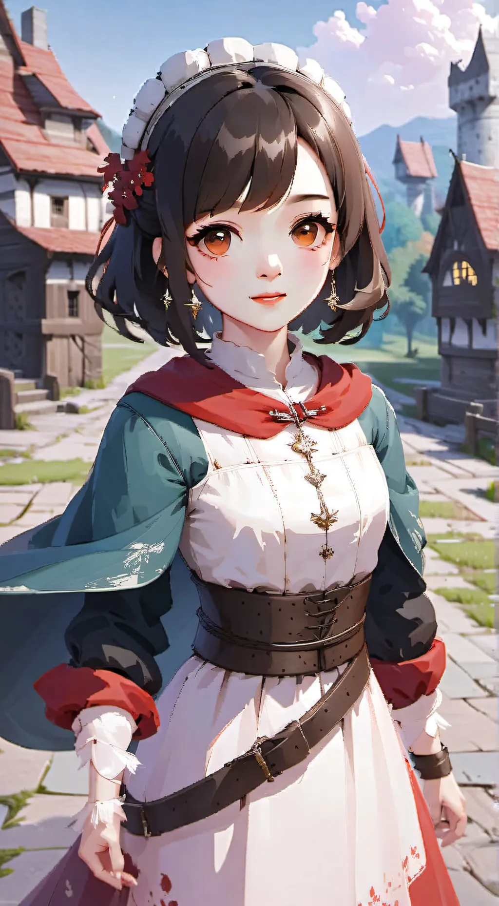 ai character: my oc in medieval background