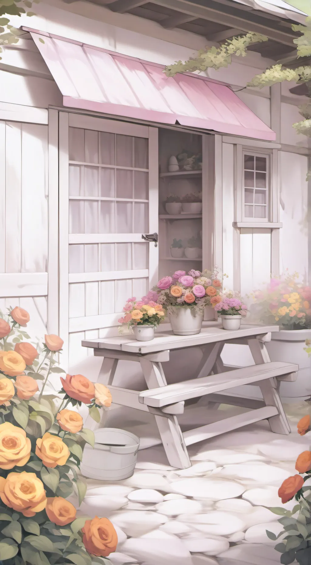 ai character: MHA GROW A GARDEN background