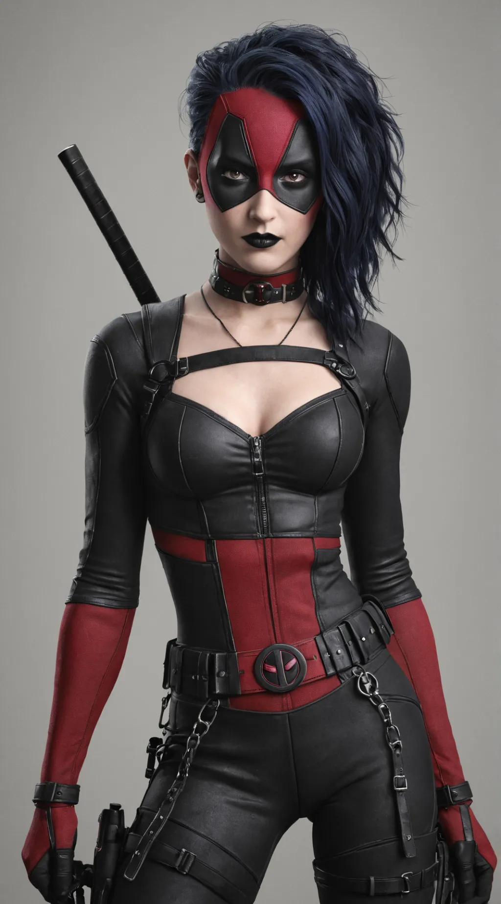 ai character: Goth Deadpool background