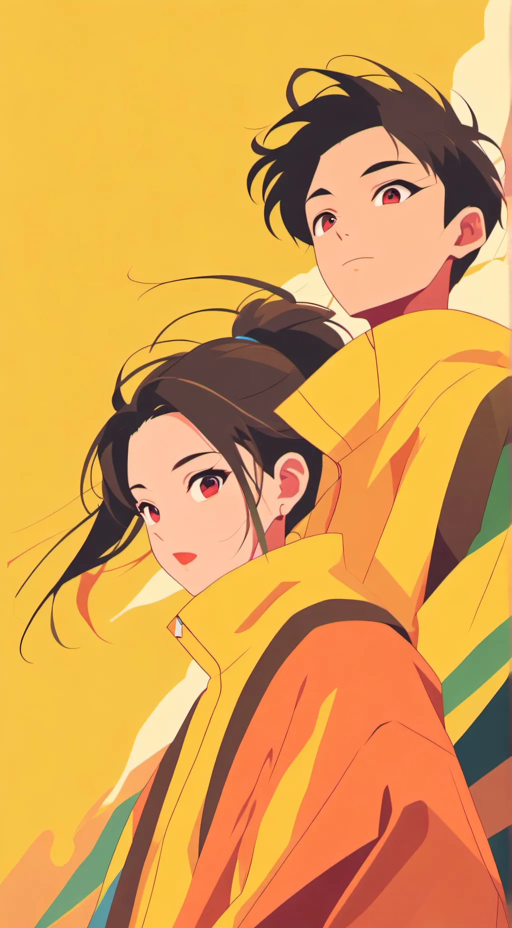 ai character: running man  background