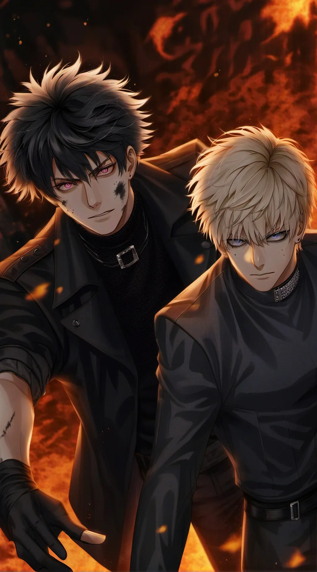 ai character: V.Bakugo and Dabi! background