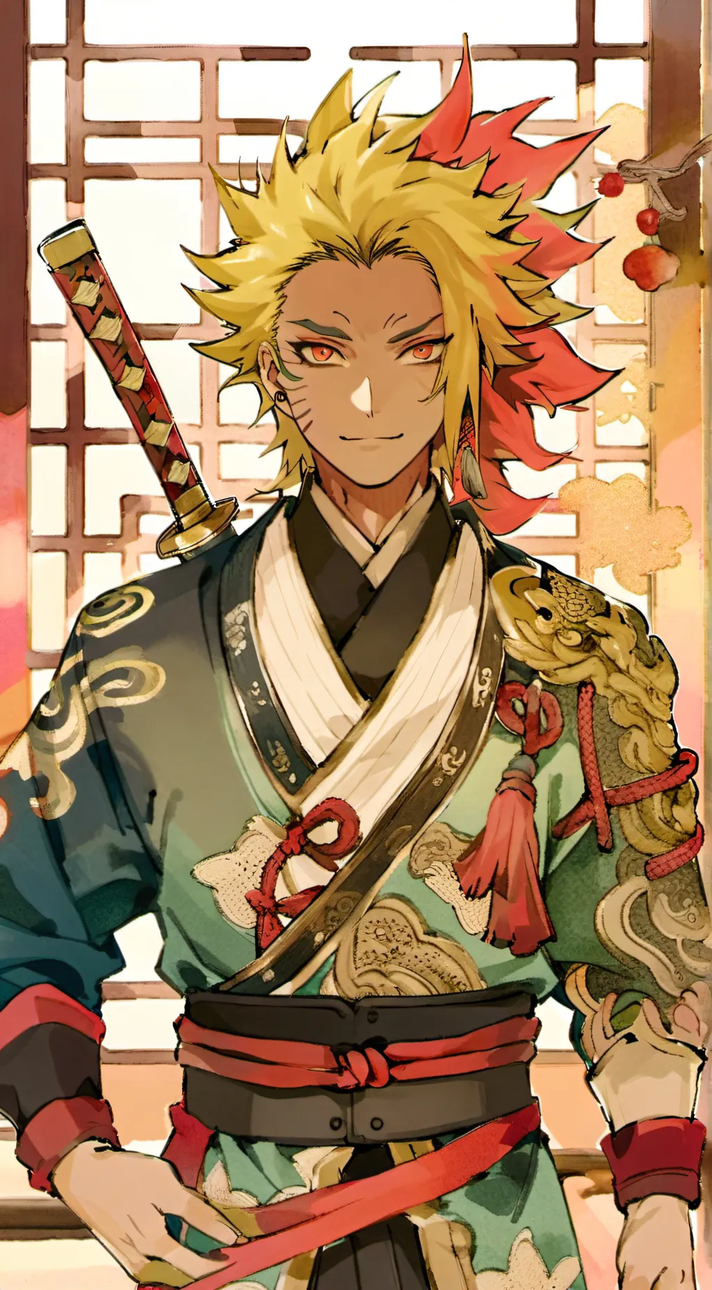 ai character: Rengoku background