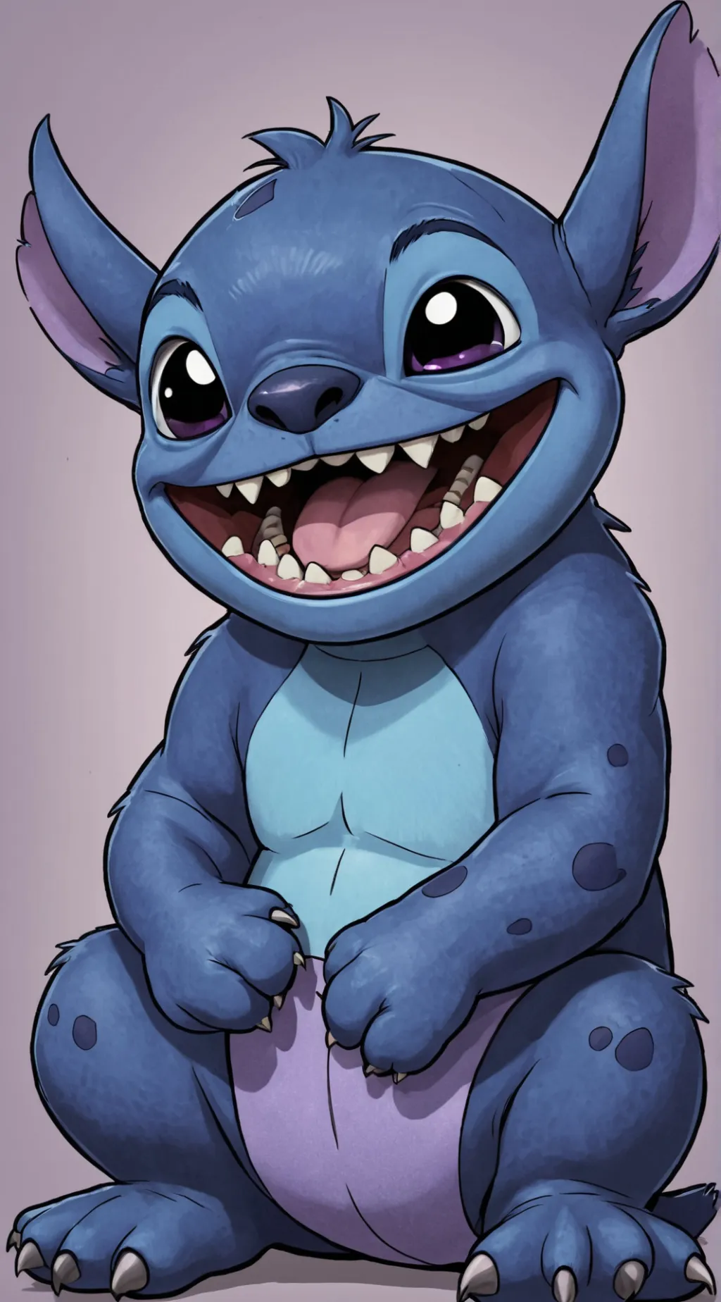 ai character: Stitch  background