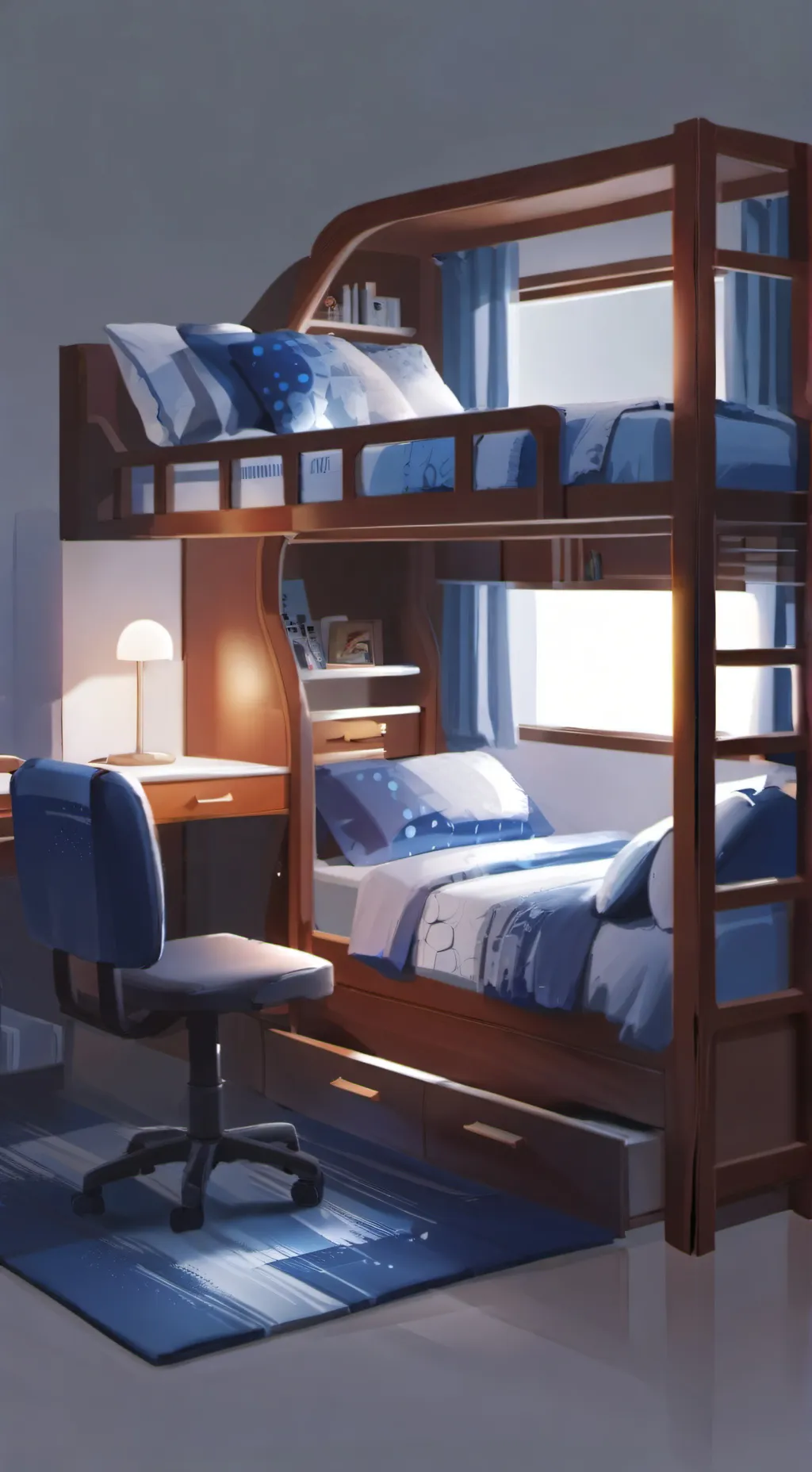 ai character: school campin trip background